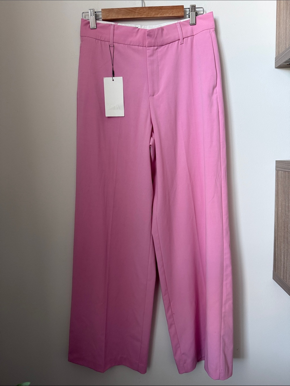 Zara Wide-Leg Pants in Pink Size S
